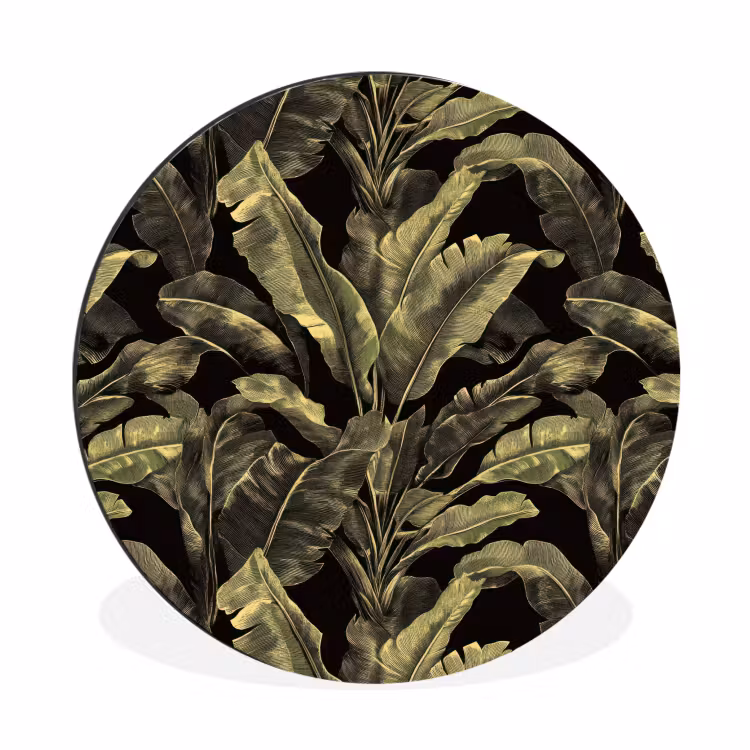 Wandcirkel - Aluminium - Botanisch - Bladeren - Groen