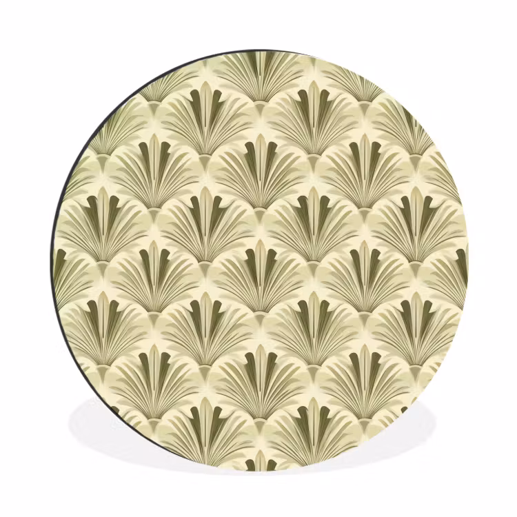 Wandcirkel - Aluminium - Klassiek - Waaier - Groen