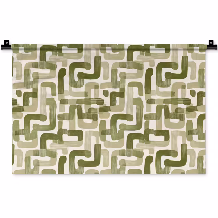 Wandkleed - Modern - Grafisch - Groen