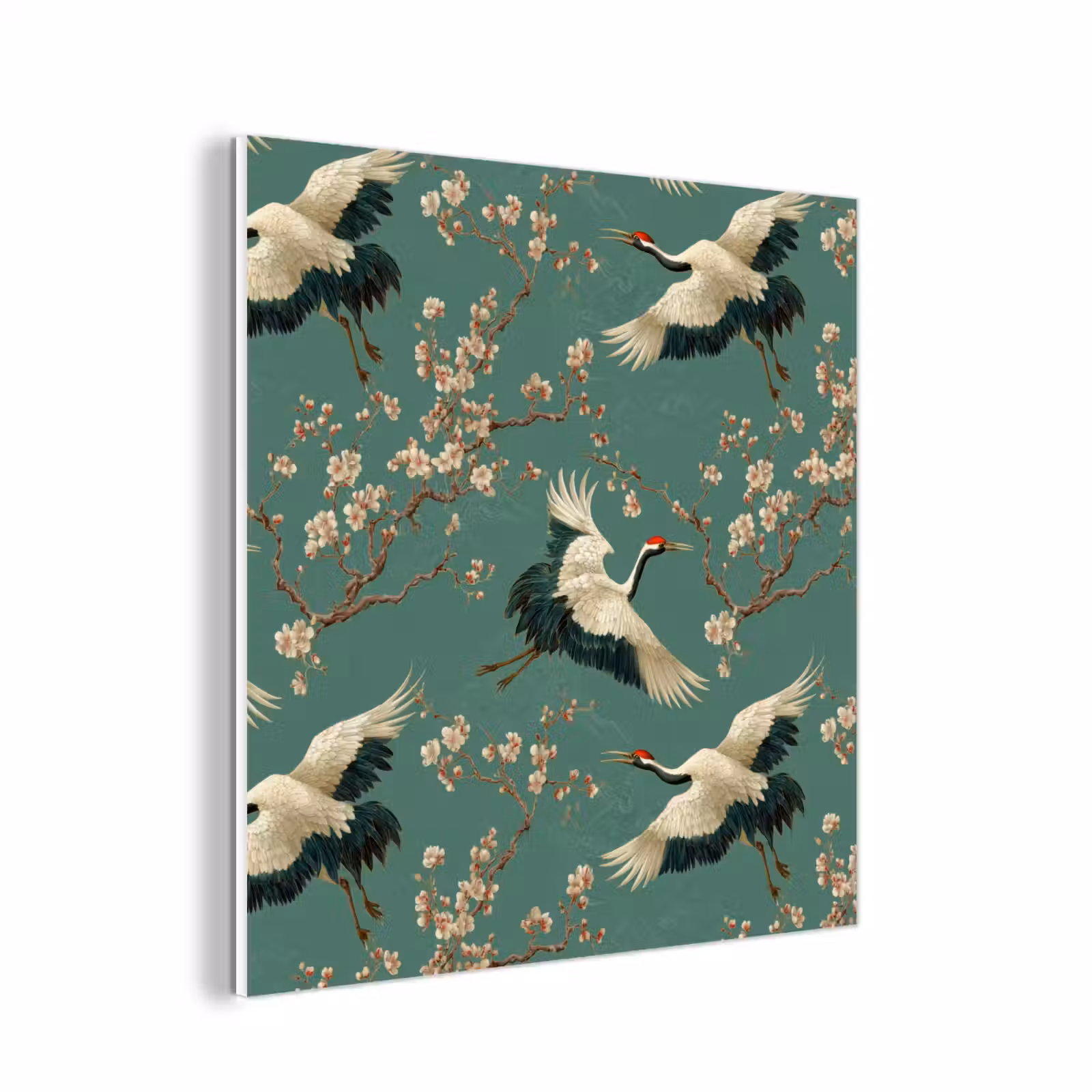 Forex - Kersenbloesem - Kraamvogels - Groen — 1
