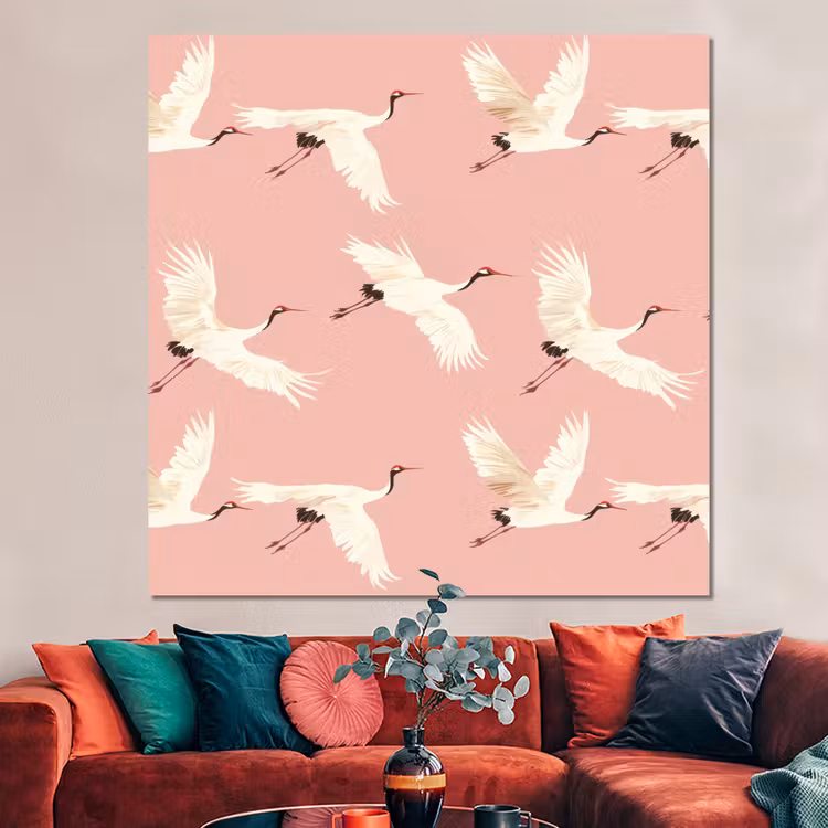 Forex - Modern - Kraanvogels - Roze — 3