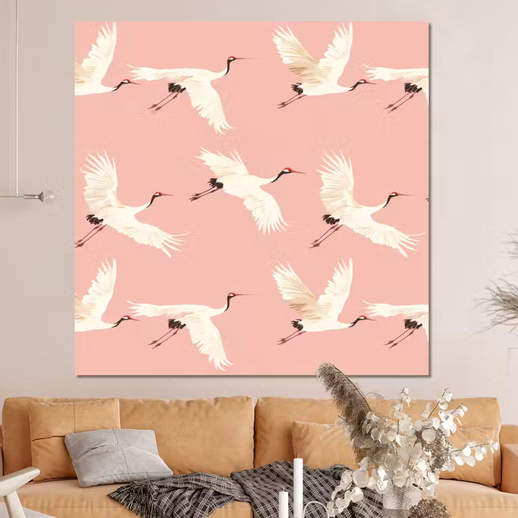 Forex - Modern - Kraanvogels - Roze — 4
