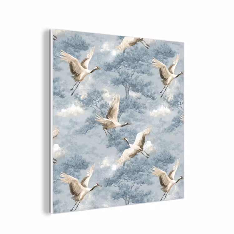 Forex - Wolken - Kraanvogels - Blauw — 1