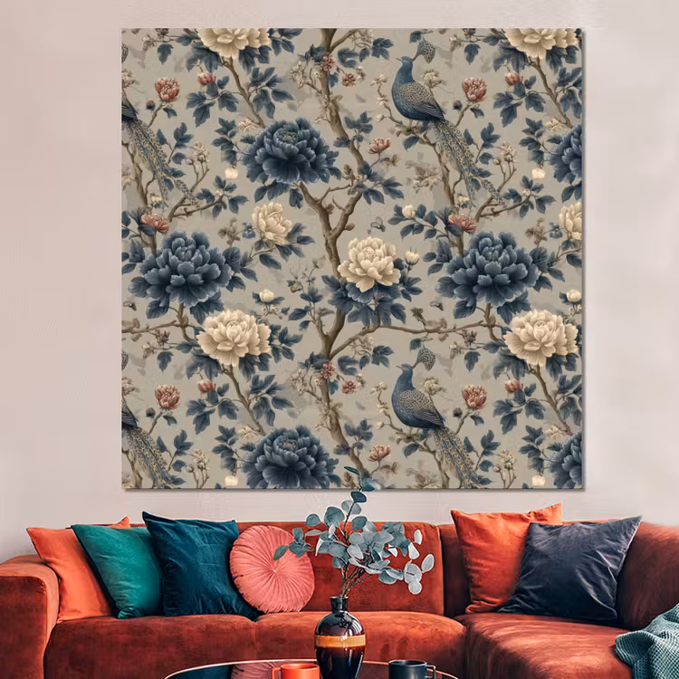 Forex - Pauw - Bloemen - Blauw — 3