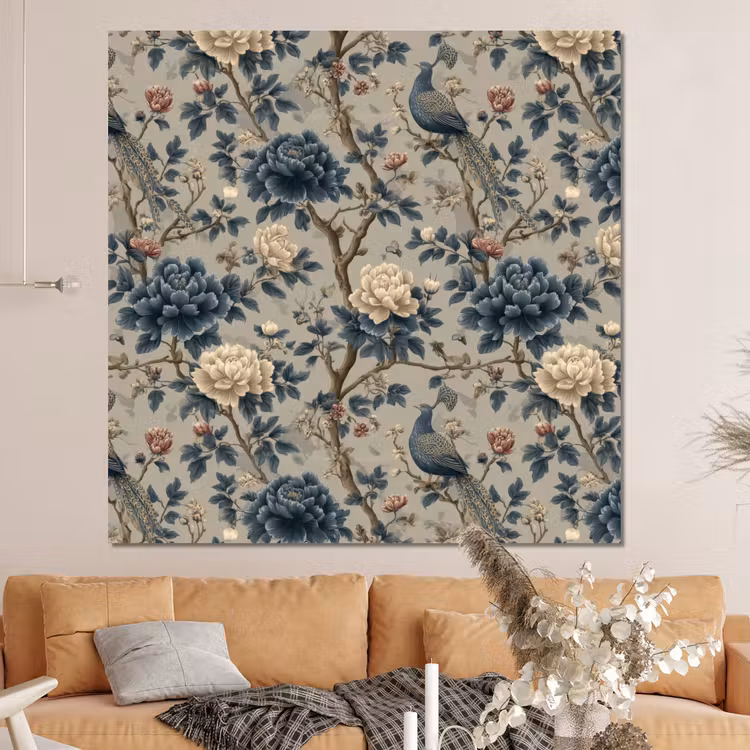 Forex - Pauw - Bloemen - Blauw — 4