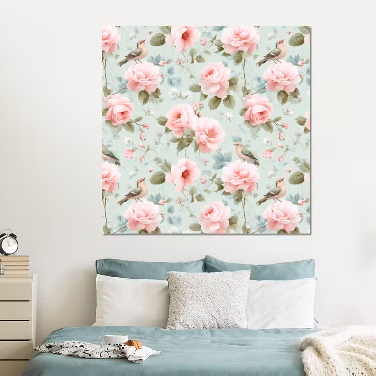 Forex - Rozen - Vogels - Pastel - Kleurrijk — 2