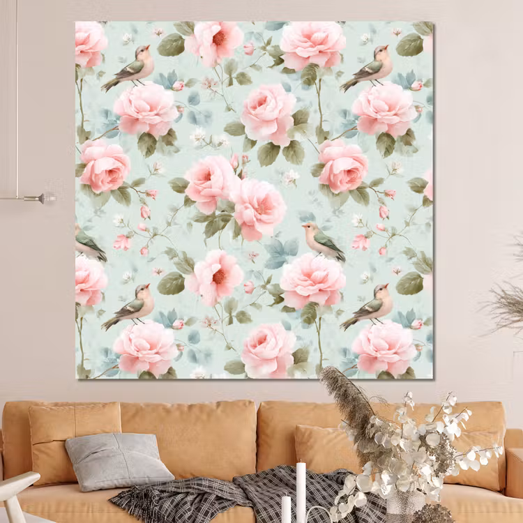 Forex - Rozen - Vogels - Pastel - Kleurrijk — 4