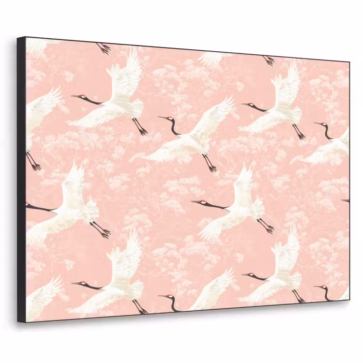 Art Frame - Kraanvogels - Bloesem - Roze — 1