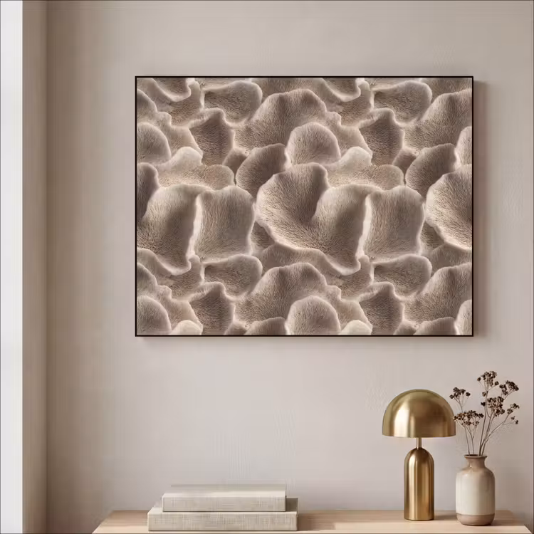 Art Frame - Waaiervorm - Beige - Vezel textuur — 5