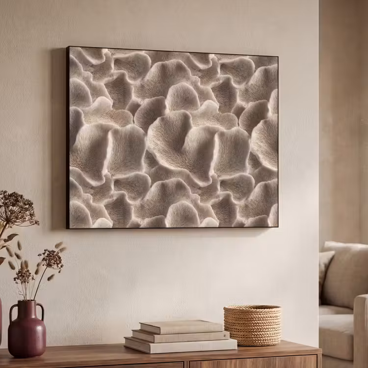 Art Frame - Waaiervorm - Beige - Vezel textuur — 7