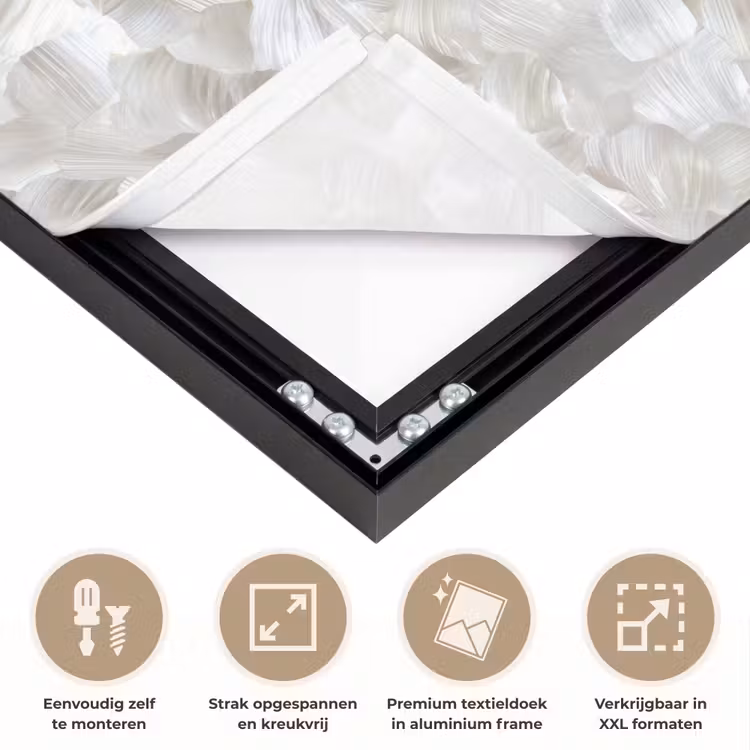 Art Frame - Wit - Penseelstreken - Reliëfeffect — 8