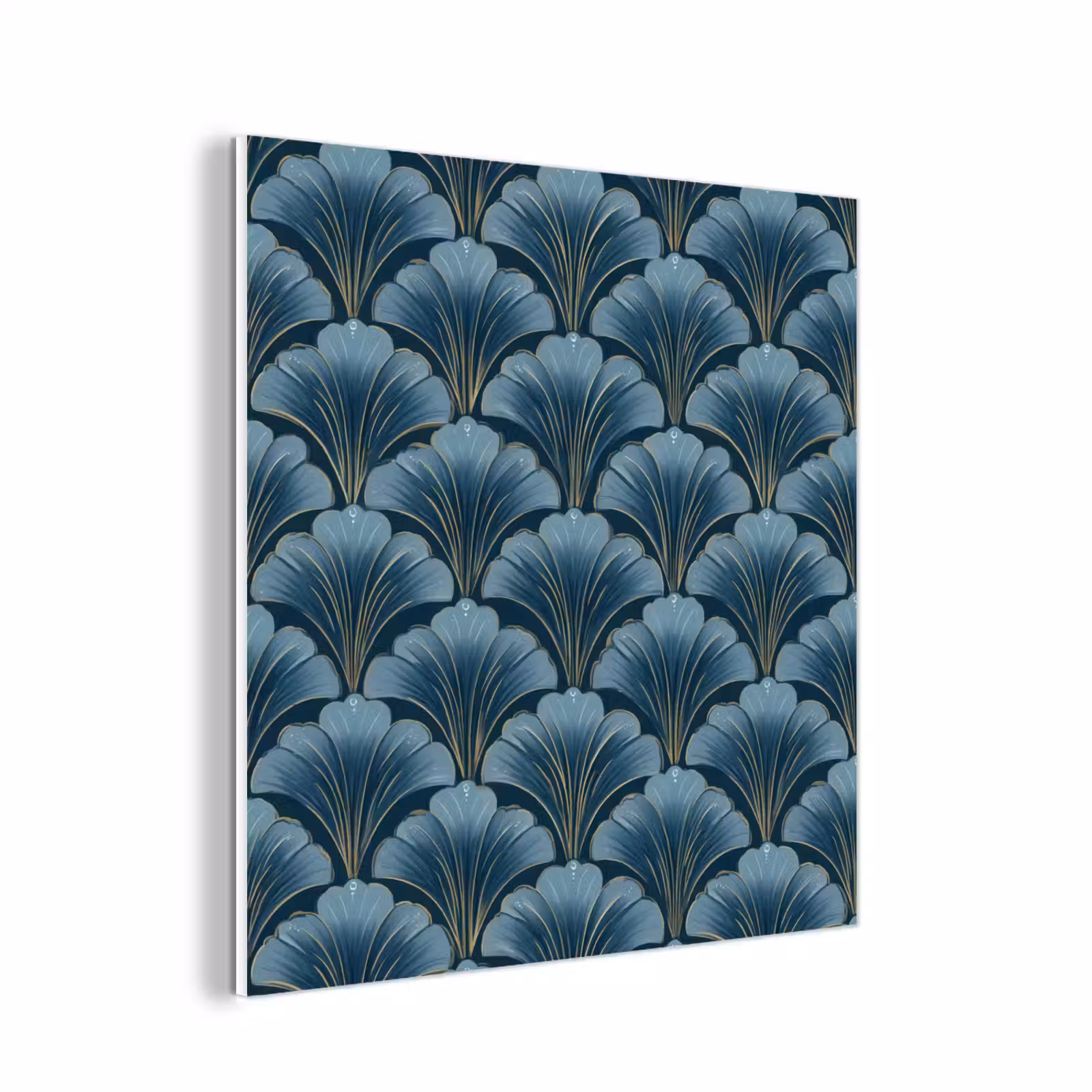 Forex - Patroon - Ginkgoblad - Blauw — 1