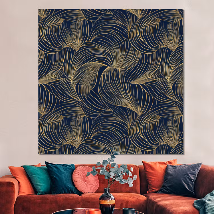 Forex - Abstract - Lijnen - Blauw - Goud — 3