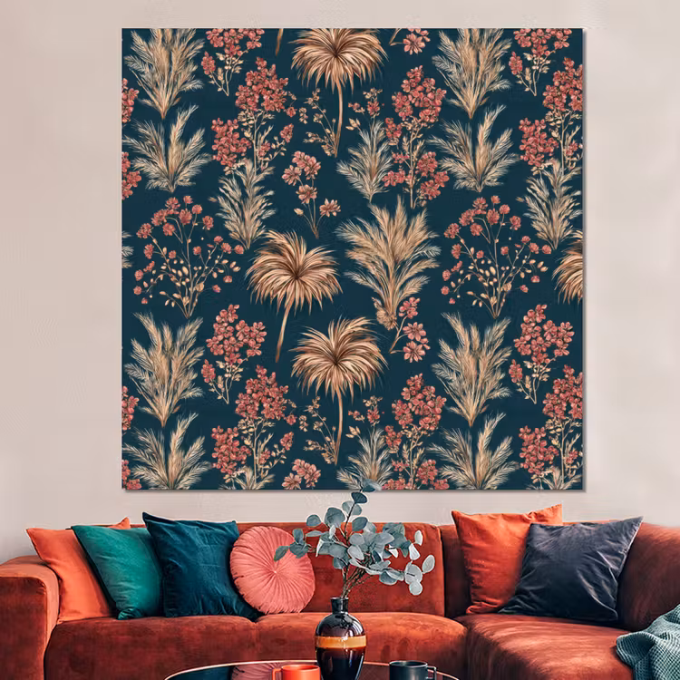 Forex - Botanisch - Patroon - Blauw — 3