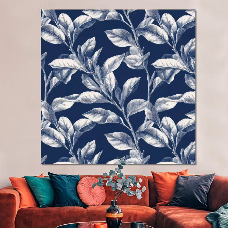 Forex - Botanisch - Patroon - Blauw — 3
