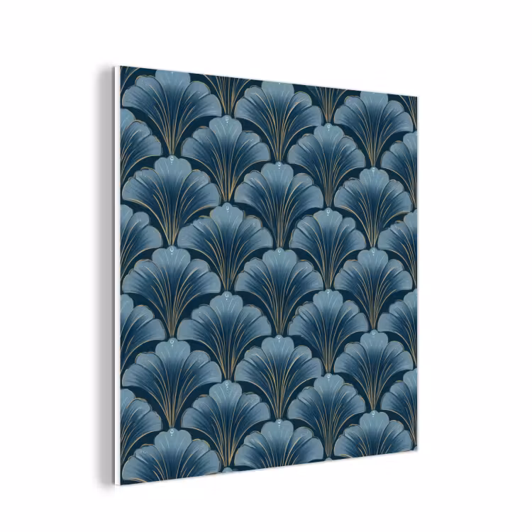 Forex - Patroon - Ginkgoblad - Blauw — 1