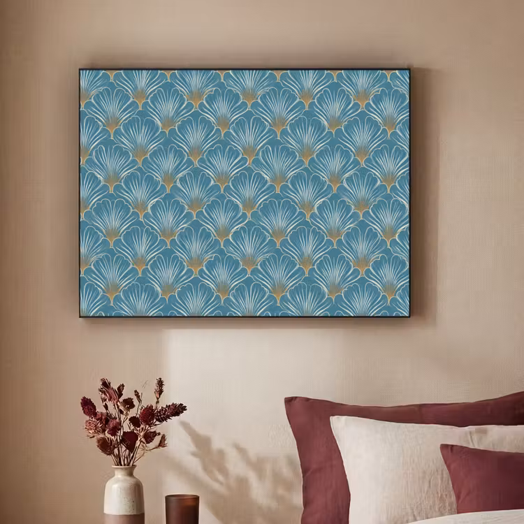 Art Frame - Symmetrisch - Patroon - Blauw — 3