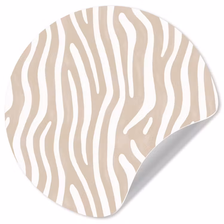 Behangcirkel - Abstract - Zebra - Beige