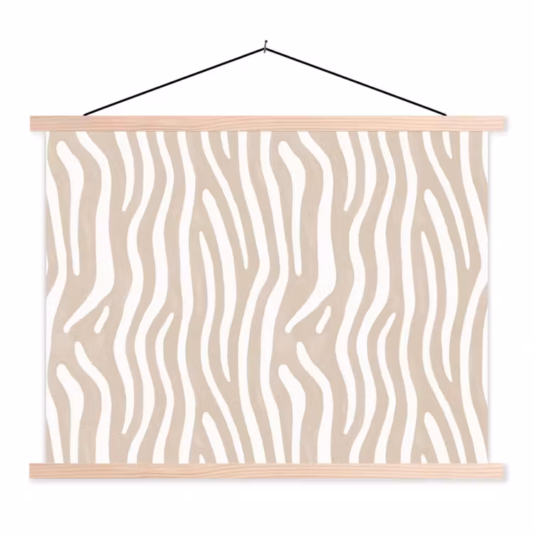 Schoolplaat - Abstract - Zebra - Beige