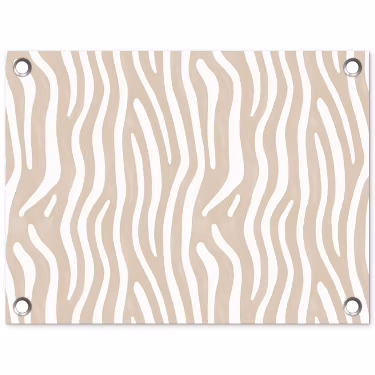 Tuinposter - Abstract - Zebra - Beige