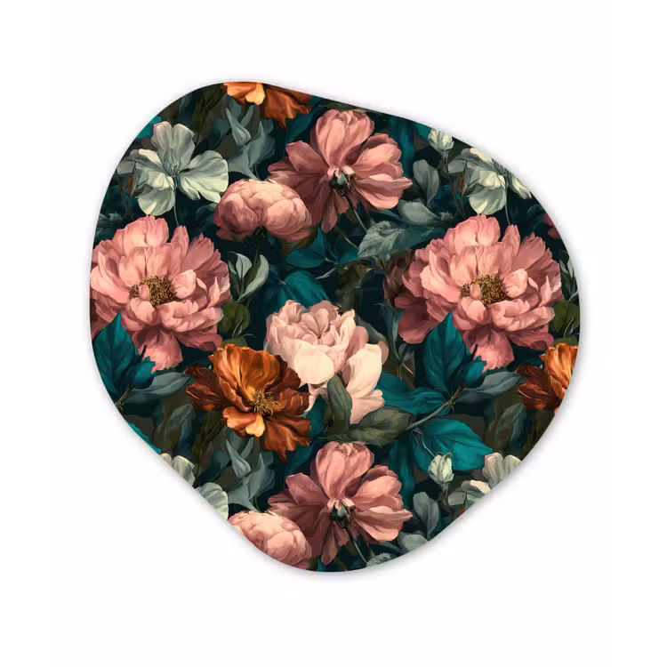Organisch schilderij - Forex - Bloemen - Schilderachtig - Patroon - Roze — 1