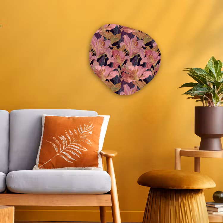 Organisch schilderij - Forex - Lelies - Patroon - Roze - Goud — 3