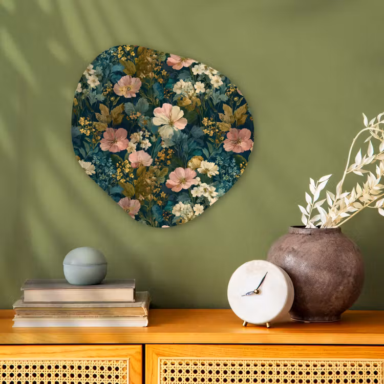 Organisch schilderij - Forex - Wilde bloemen - Botanisch - Patroon - Roze - Romantisch — 2