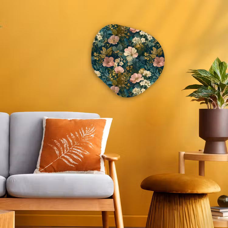 Organisch schilderij - Forex - Wilde bloemen - Botanisch - Patroon - Roze - Romantisch — 3