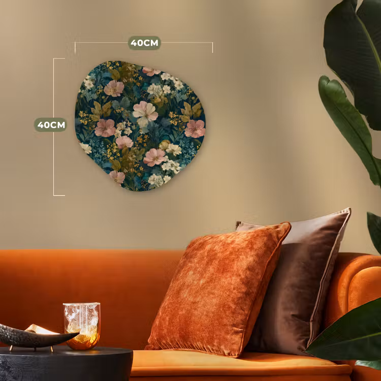 Organisch schilderij - Forex - Wilde bloemen - Botanisch - Patroon - Roze - Romantisch — 4