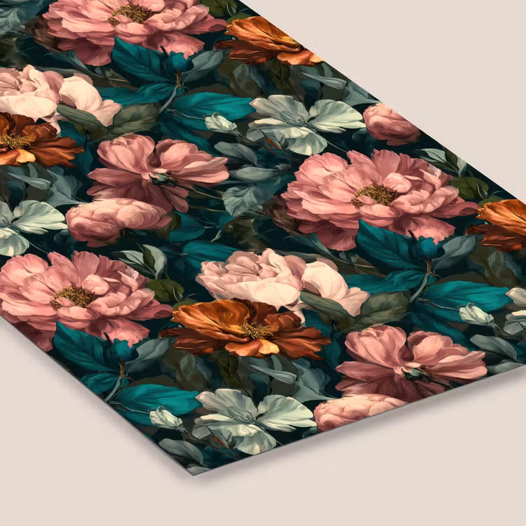 Poster met lijst - Bloemen - Schilderachtig - Patroon - Roze — 7