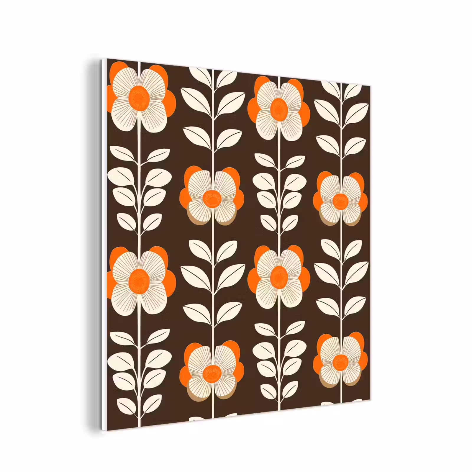 Forex - Bloemen - Retro - Bruin — 1