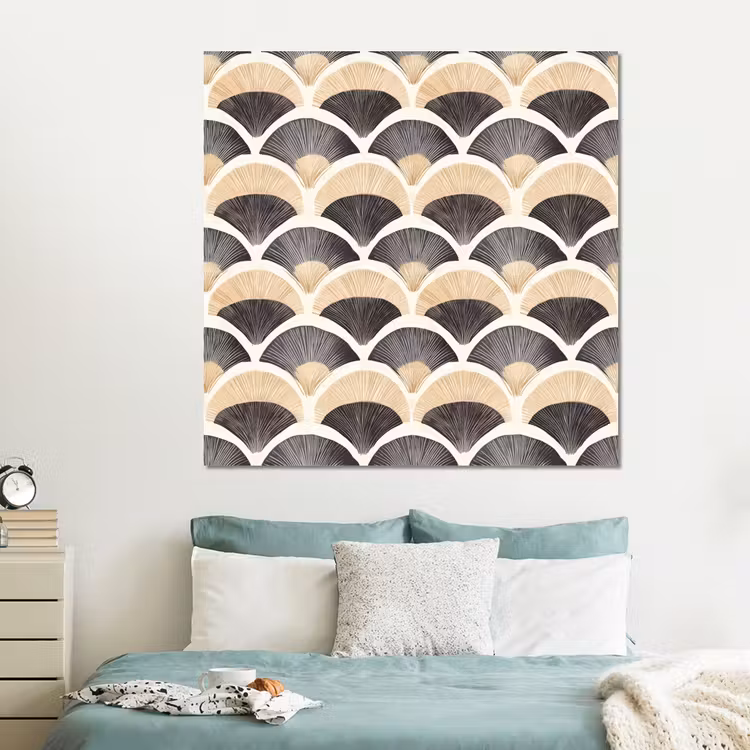 Forex - Waaier - Patroon - Zwart - Beige — 2