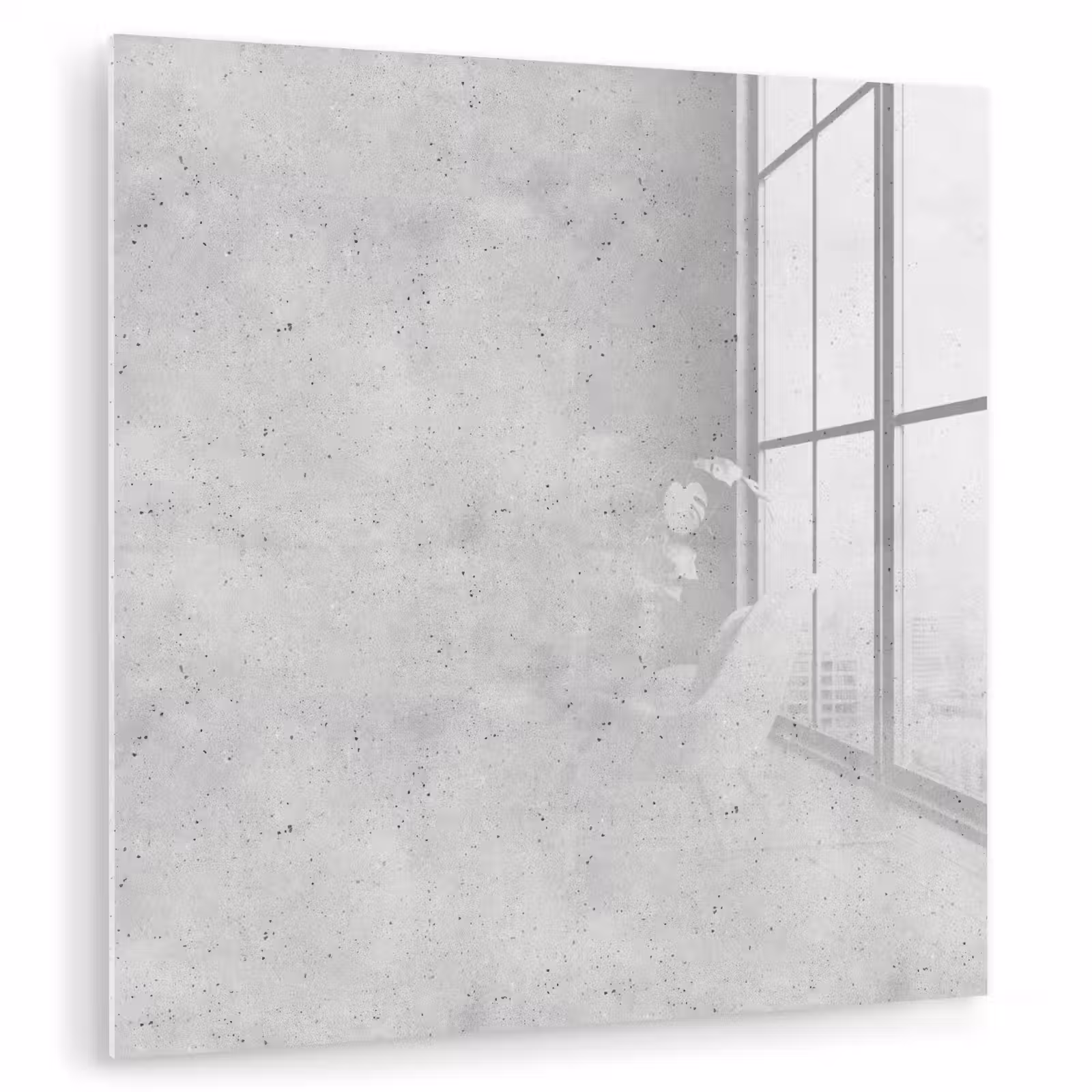 Glas schilderij - Grijs - Beton - Neutraal — 1