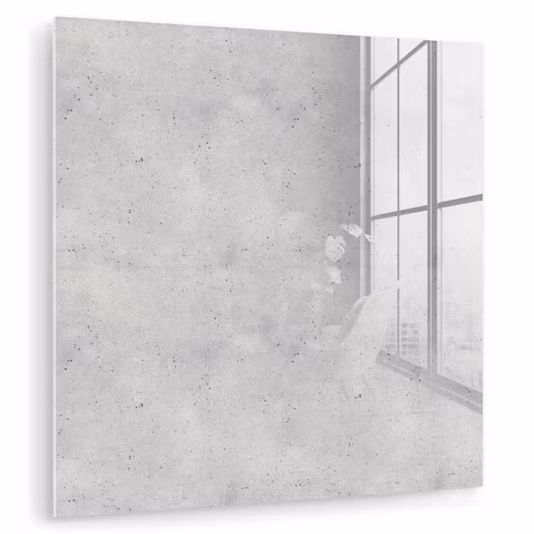 Glas schilderij - Grijs - Beton - Neutraal — 1