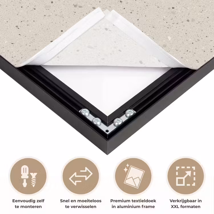 Art Frame - Lichtbeige - Terrazzo - Grijs — 4