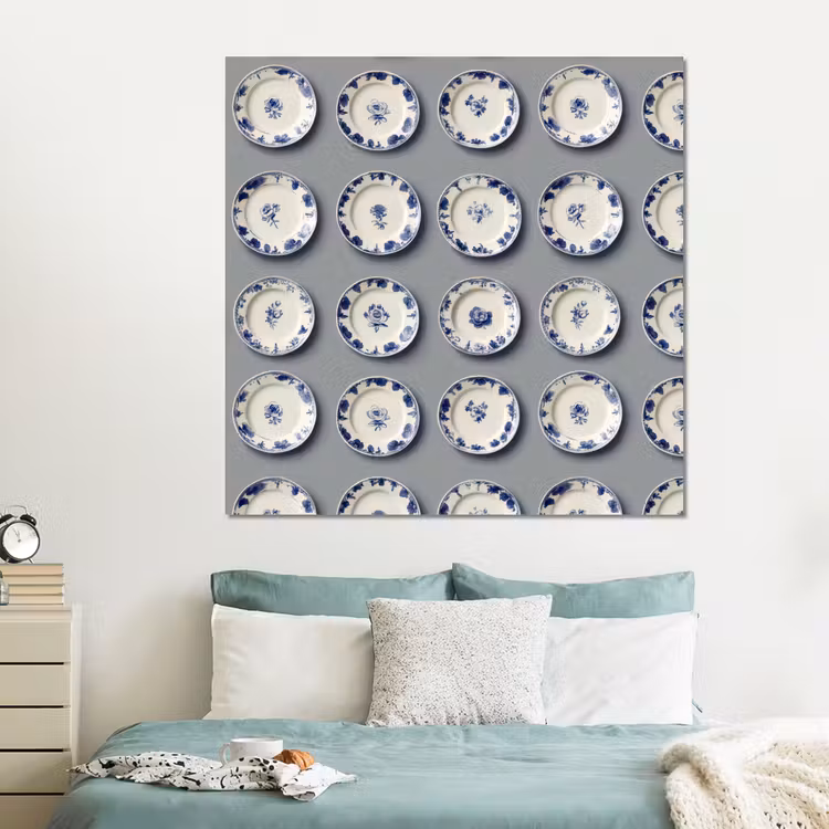 Forex - Borden - Bloemen - Blauw - Wit — 2