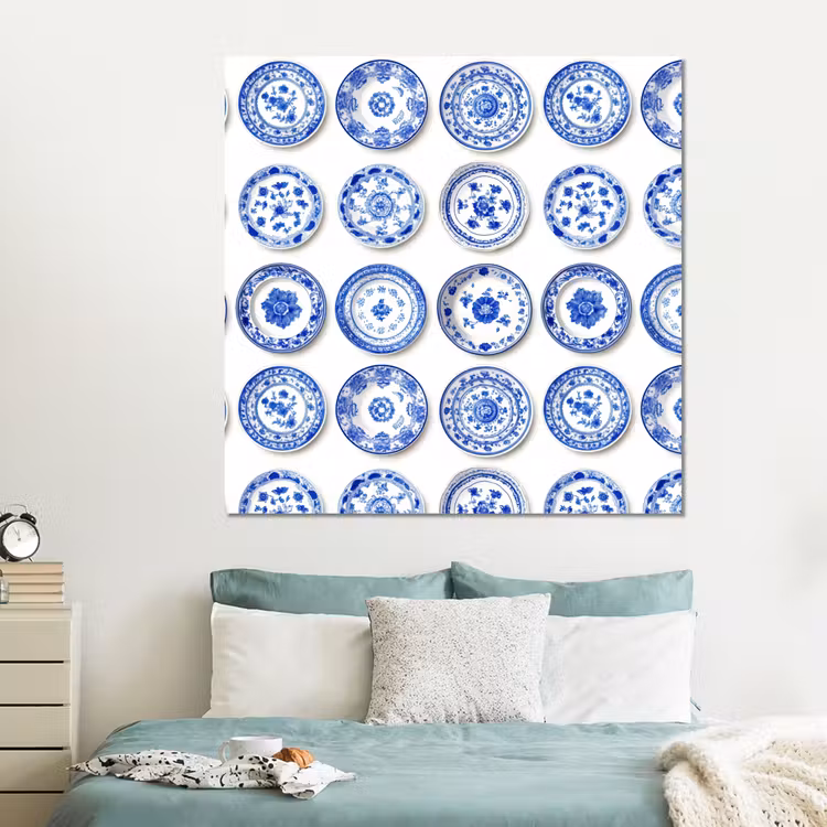 Forex - Borden - Bloemen - Patroon - Blauw — 2