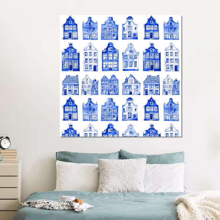 Forex - Patroon - Huizen - Blauw — 2