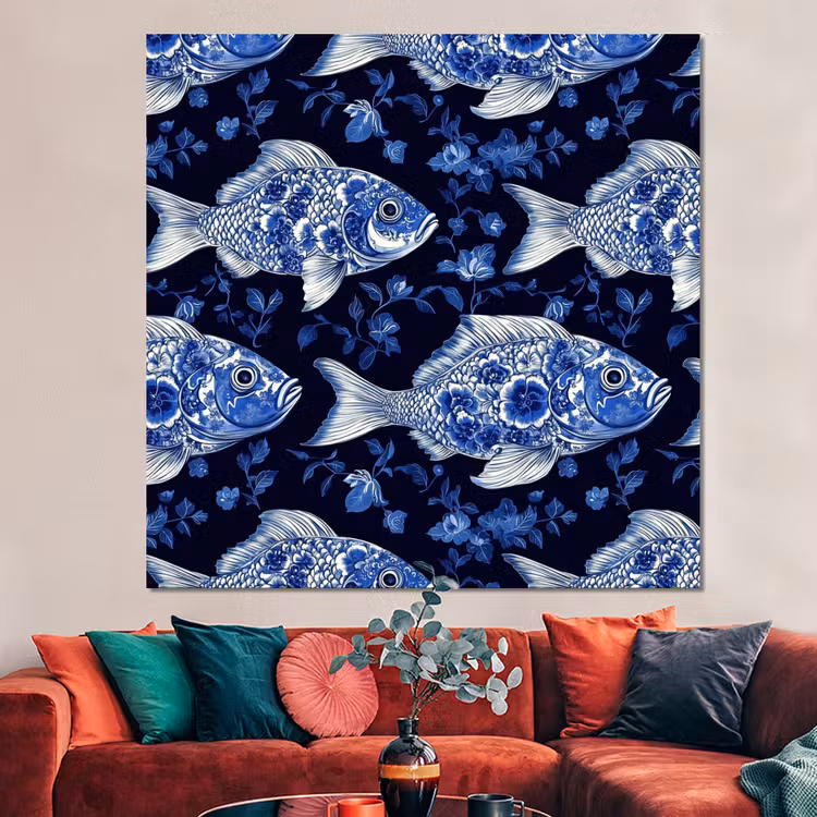 Forex - Vissen - Bloemen - Blauw — 3