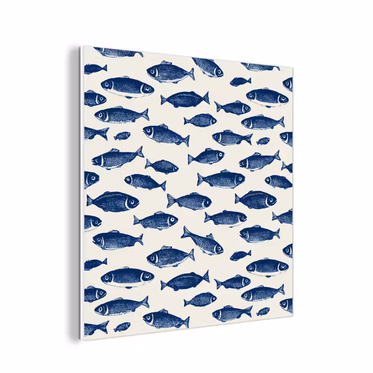 Forex - Vissen - Patroon - Blauw - Wit — 1