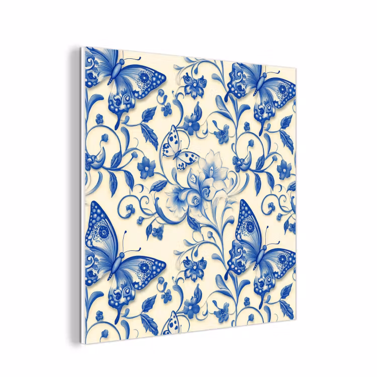 Forex - Vlinders - Bloemen - Blauw - Botanisch — 1