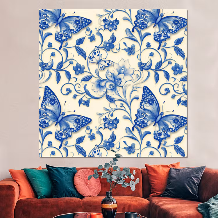 Forex - Vlinders - Bloemen - Blauw - Botanisch — 3