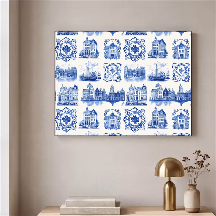 Art Frame - Huizen - Schepen - Blauw — 5