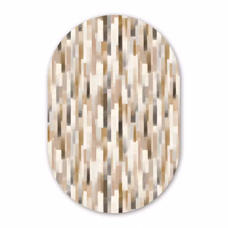Muurovaal aluminium - Abstract - Patroon - Kwaststreken