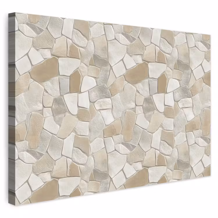 Buiten canvas - Mozaïek - Stenen - Beige