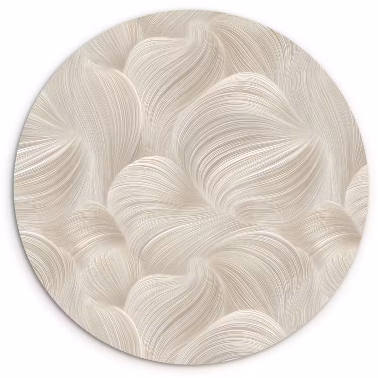 Muurcirkel - Lijnen - Waaier - Beige