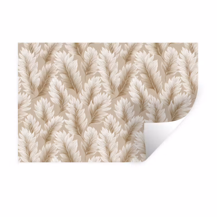 Muursticker - Botanisch - Patroon - Beige
