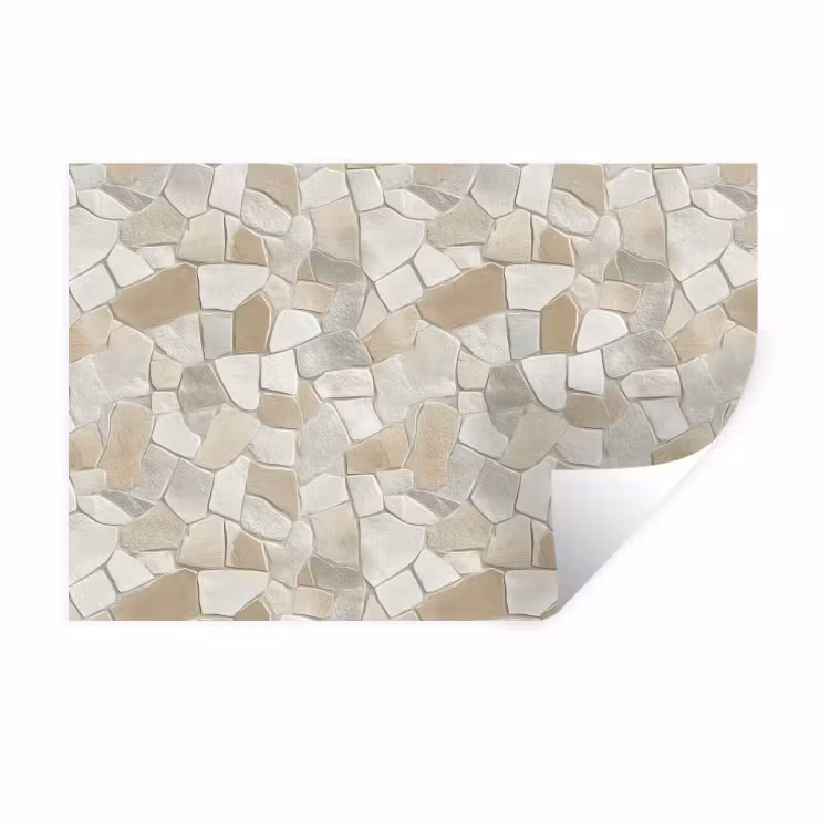 Muursticker - Mozaïek - Stenen - Beige