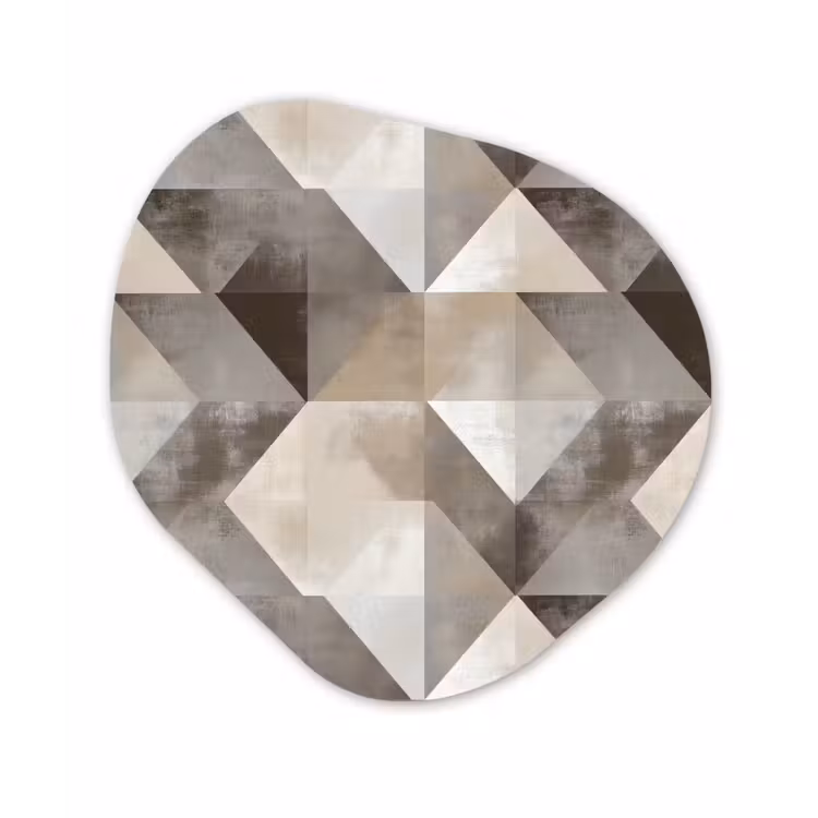 Organische schilderij - Aluminium - Geometrisch - Motief - Aardetinten