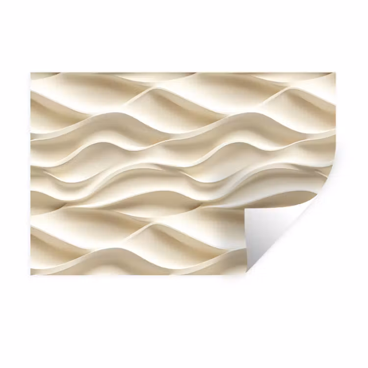 Muursticker - Lijnen - Golvend - Crème